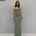 SilkAura™ Backless Maxi Dress