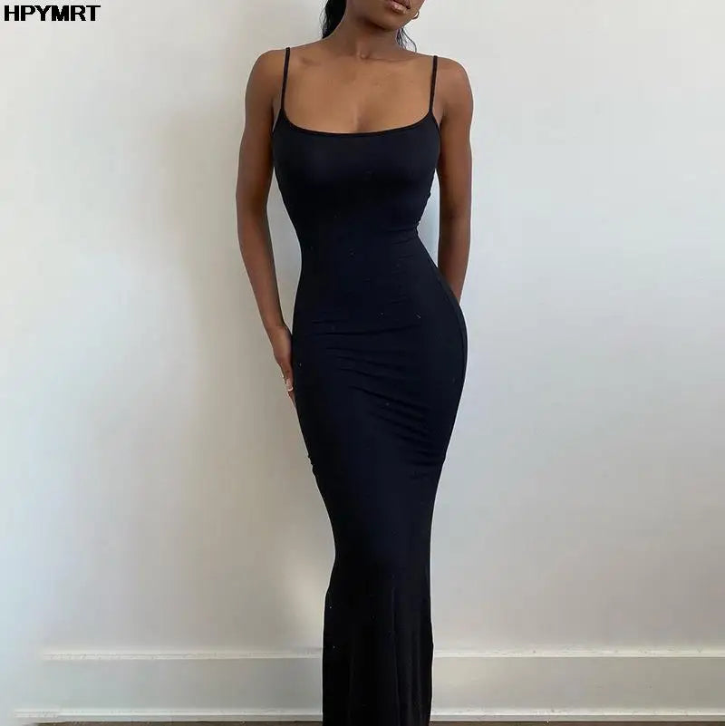 SilkAura™ Backless Maxi Dress