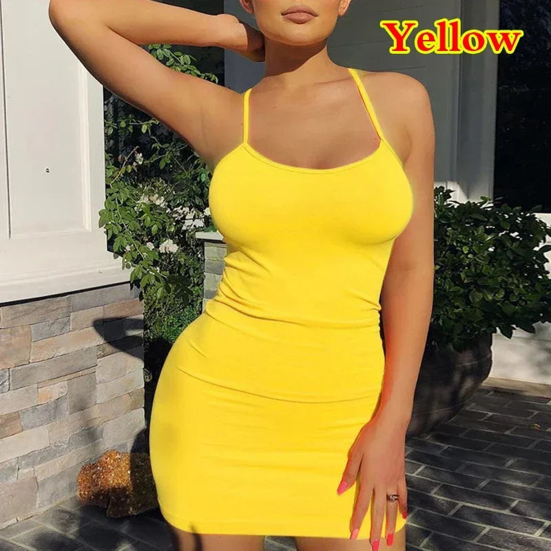 NightGleam™ Spaghetti Mini Dress
