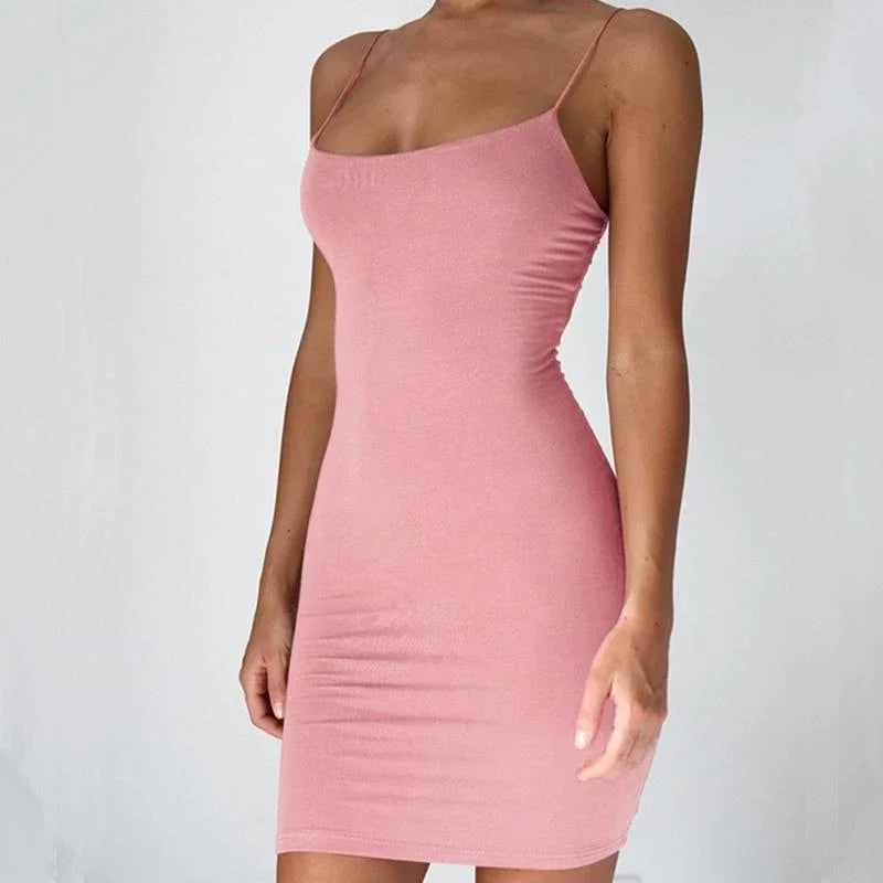 NightGleam™ Spaghetti Mini Dress