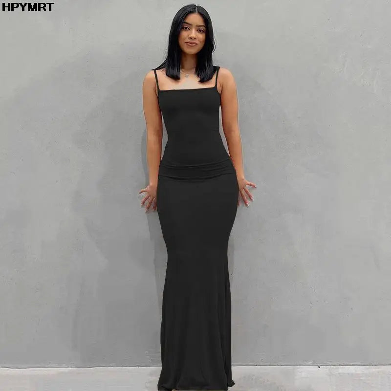SilkAura™ Backless Maxi Dress